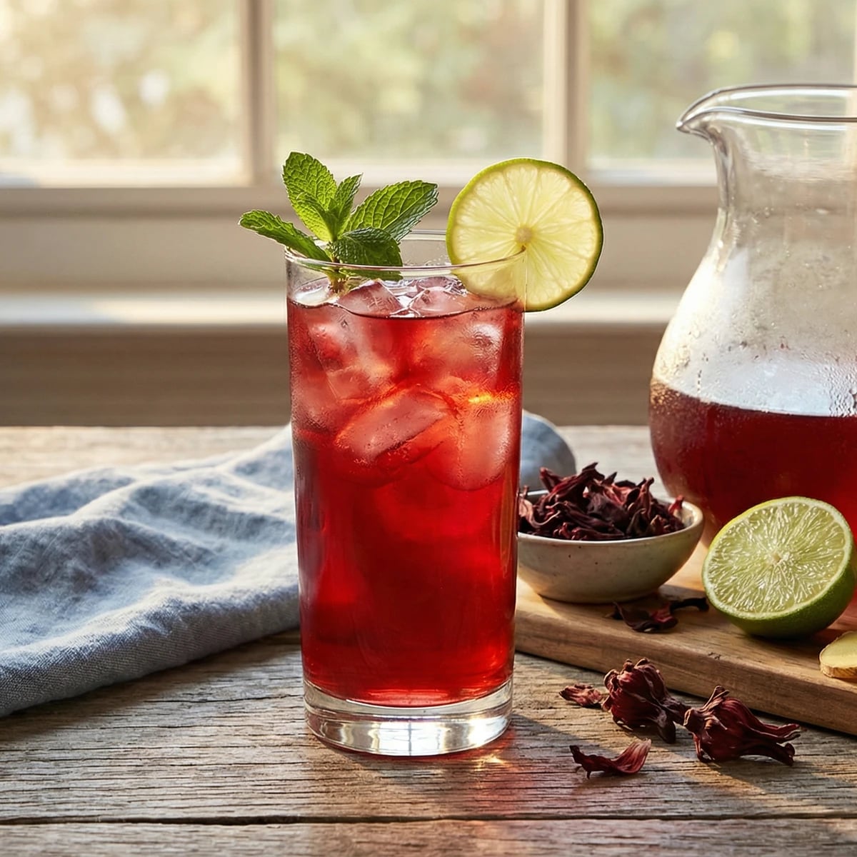 Hibiscus Ginger Iced Tea