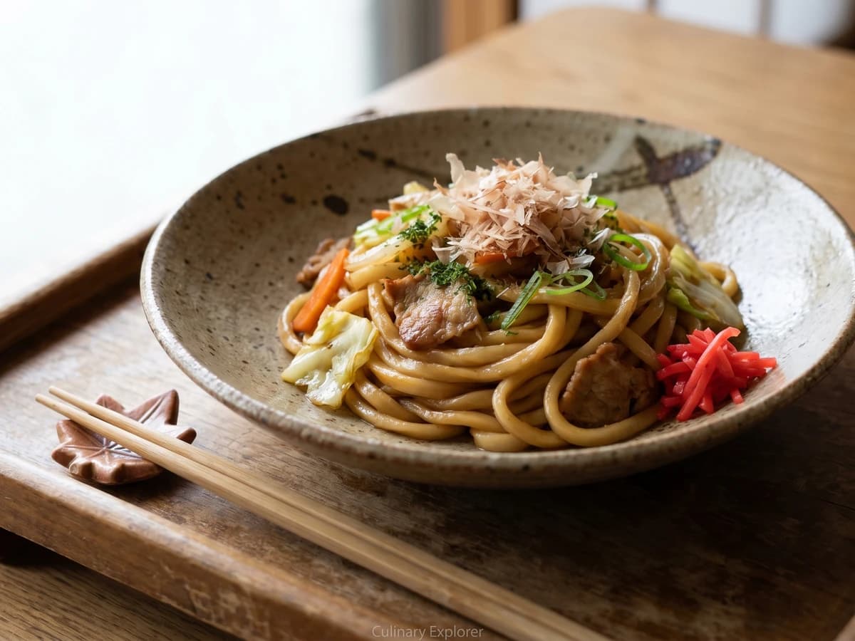 Yaki-udon (焼きうどん, stir-fried udon) - Chef Takumi