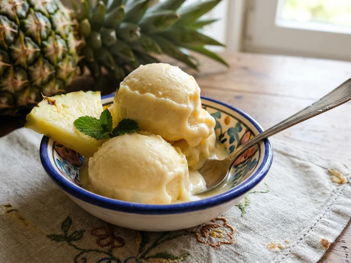 Sorvete de Ananás dos Açores - Chef Margarida