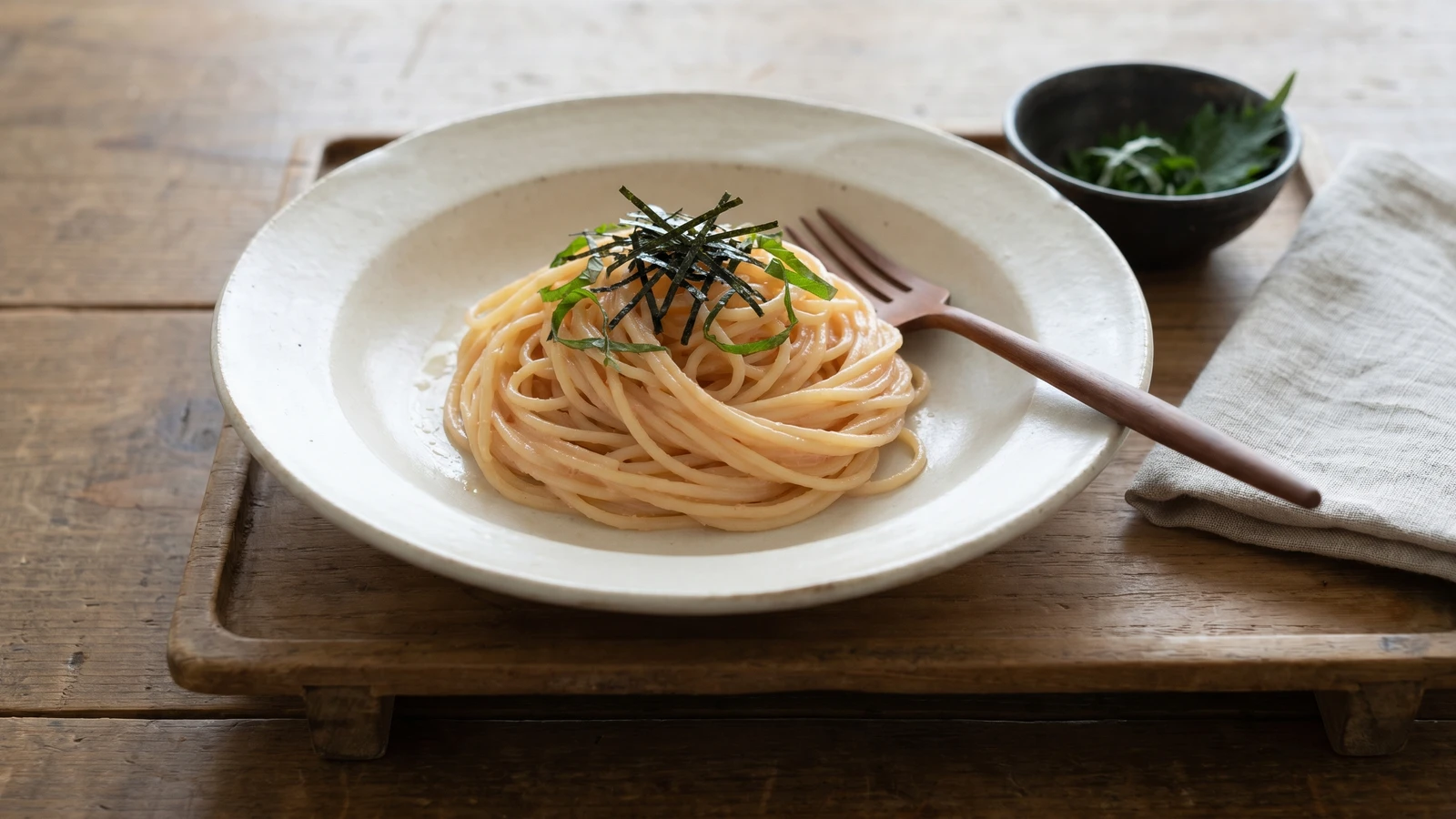 Tarako Spaghetti (たらこスパゲッティ, cod-roe pasta)