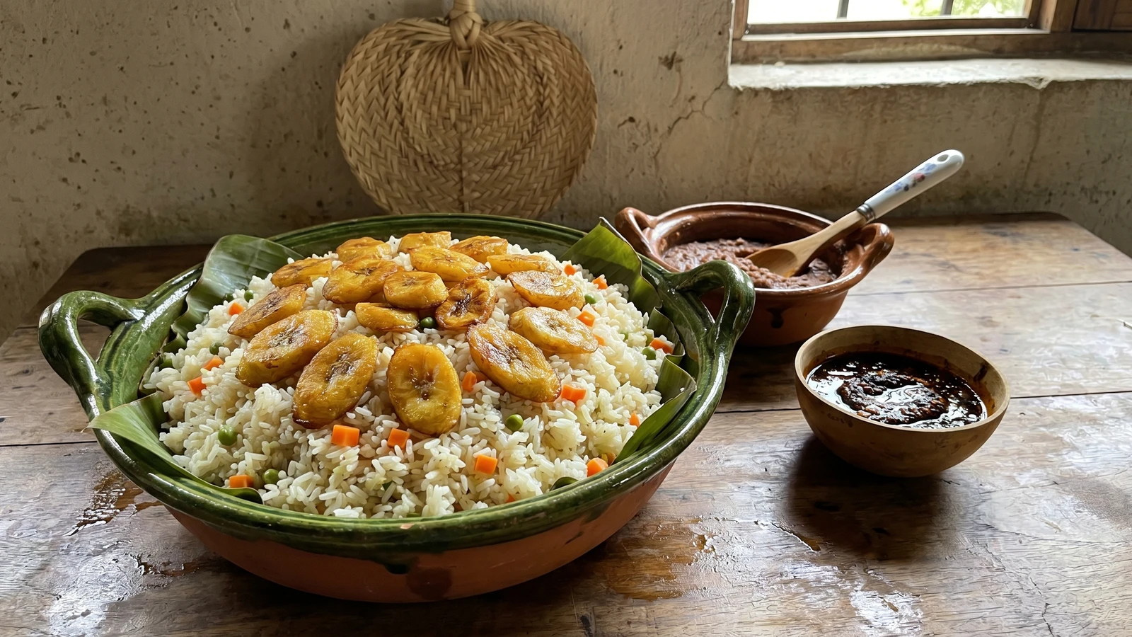 Arroz Jarocho con Plátanos Fritos