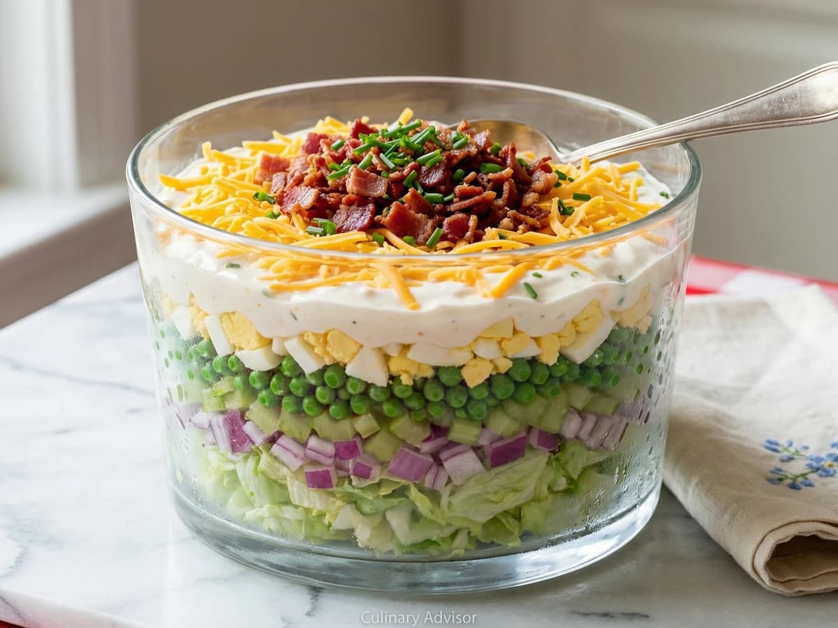 Classic Seven Layer Salad - Chef Dean