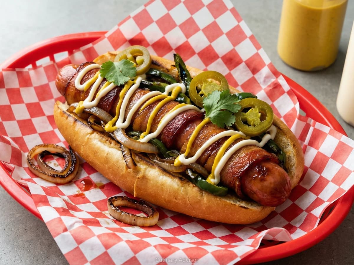 LA Bacon-Wrapped Street Dog - Chef Dean