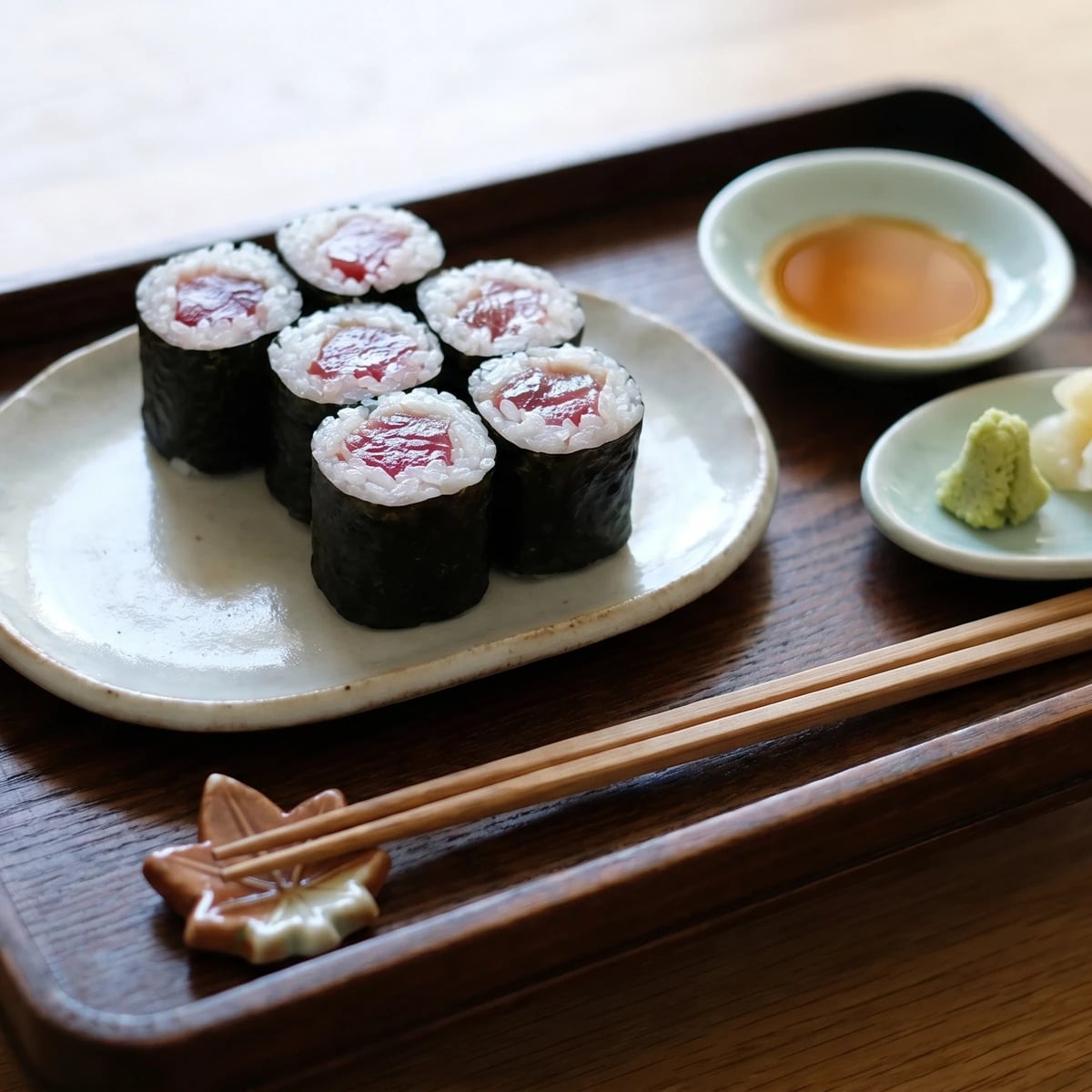 Tekkamaki (鉄火巻き, tuna thin roll)