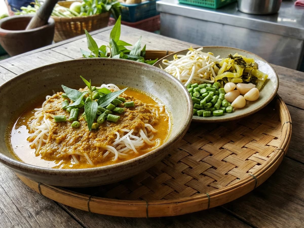 Rice Noodles with Fish Curry (Khanom Jeen Nam Ya)