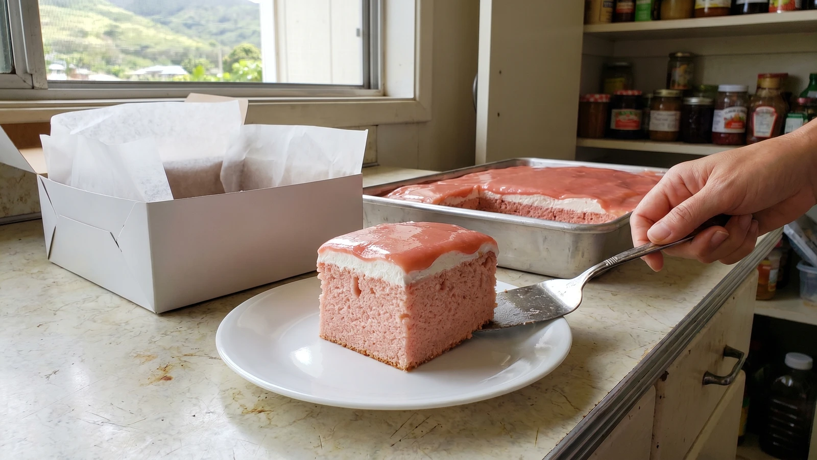 Guava Chiffon Cake (Hawaiʻi Local Bakery-Case Birthday Cake)