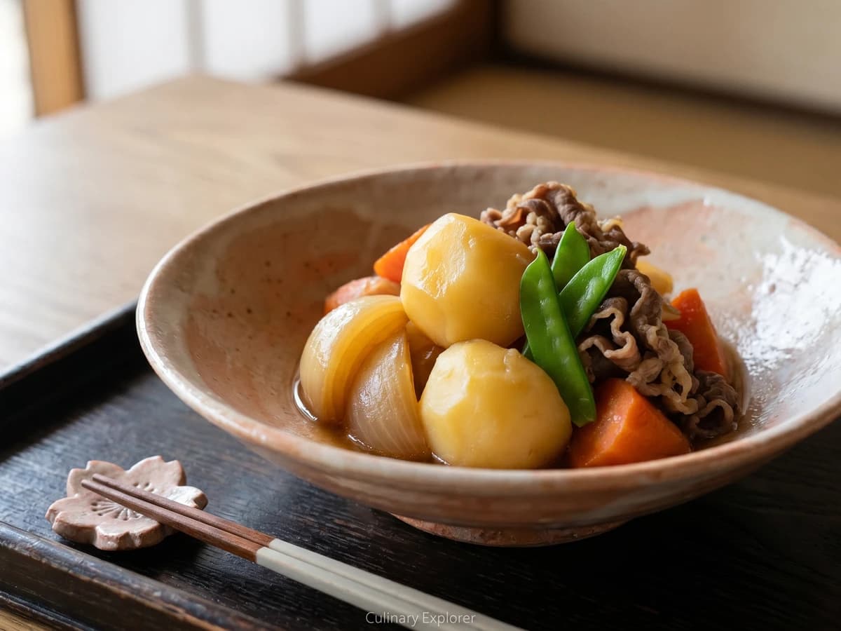 Nikujaga (肉じゃが, simmered beef and potatoes) - Chef Takumi