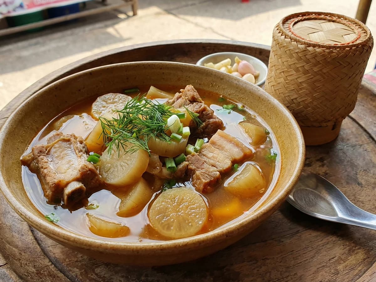 Banana Stalk Curry (Kaeng Yuak / แกงหยวก) - Chef Fai