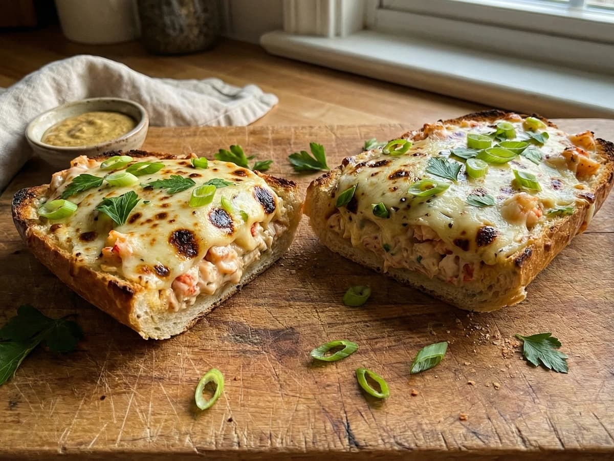Open-Faced Crawfish Melt
