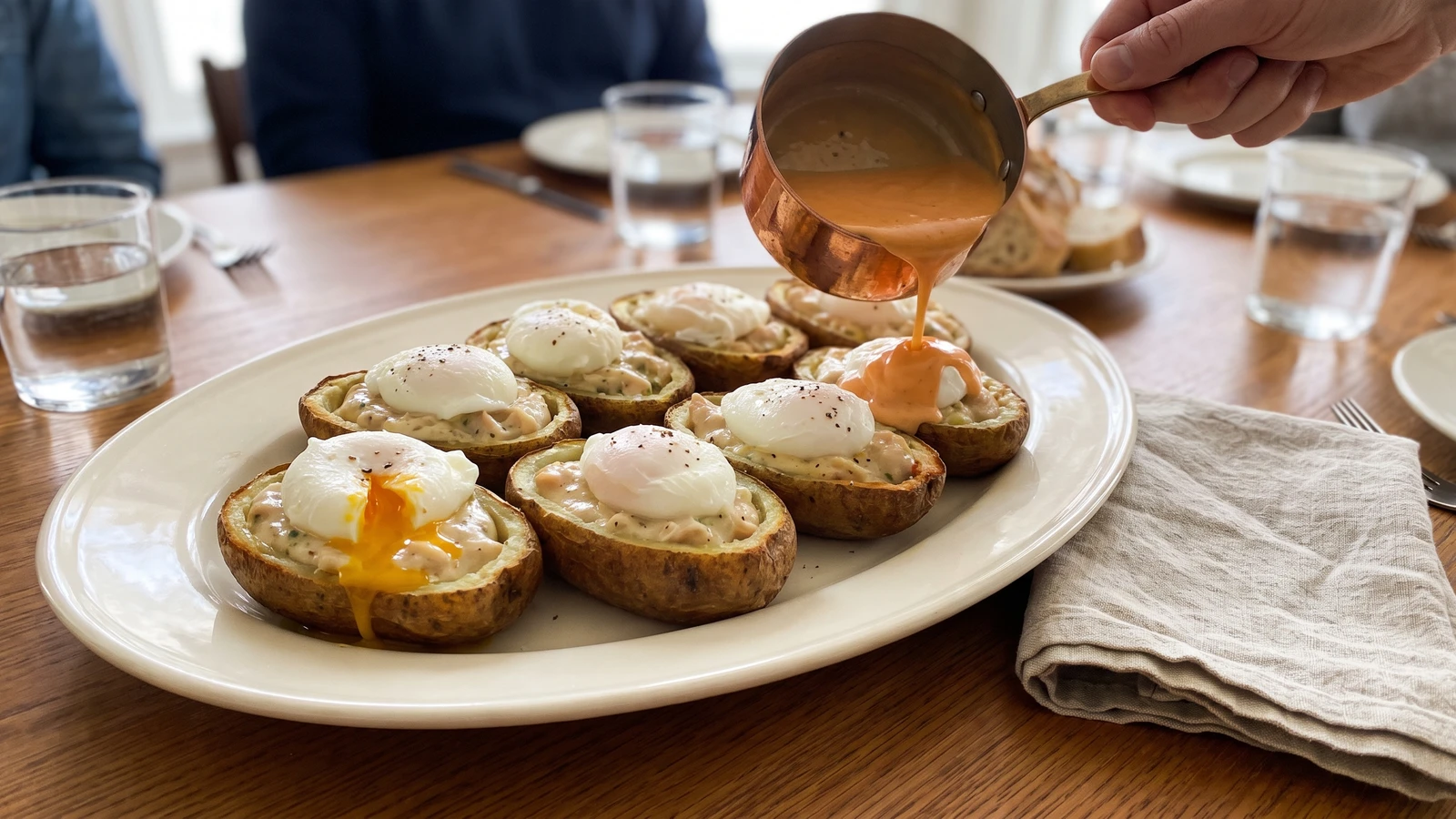 Poached Eggs en Berceau