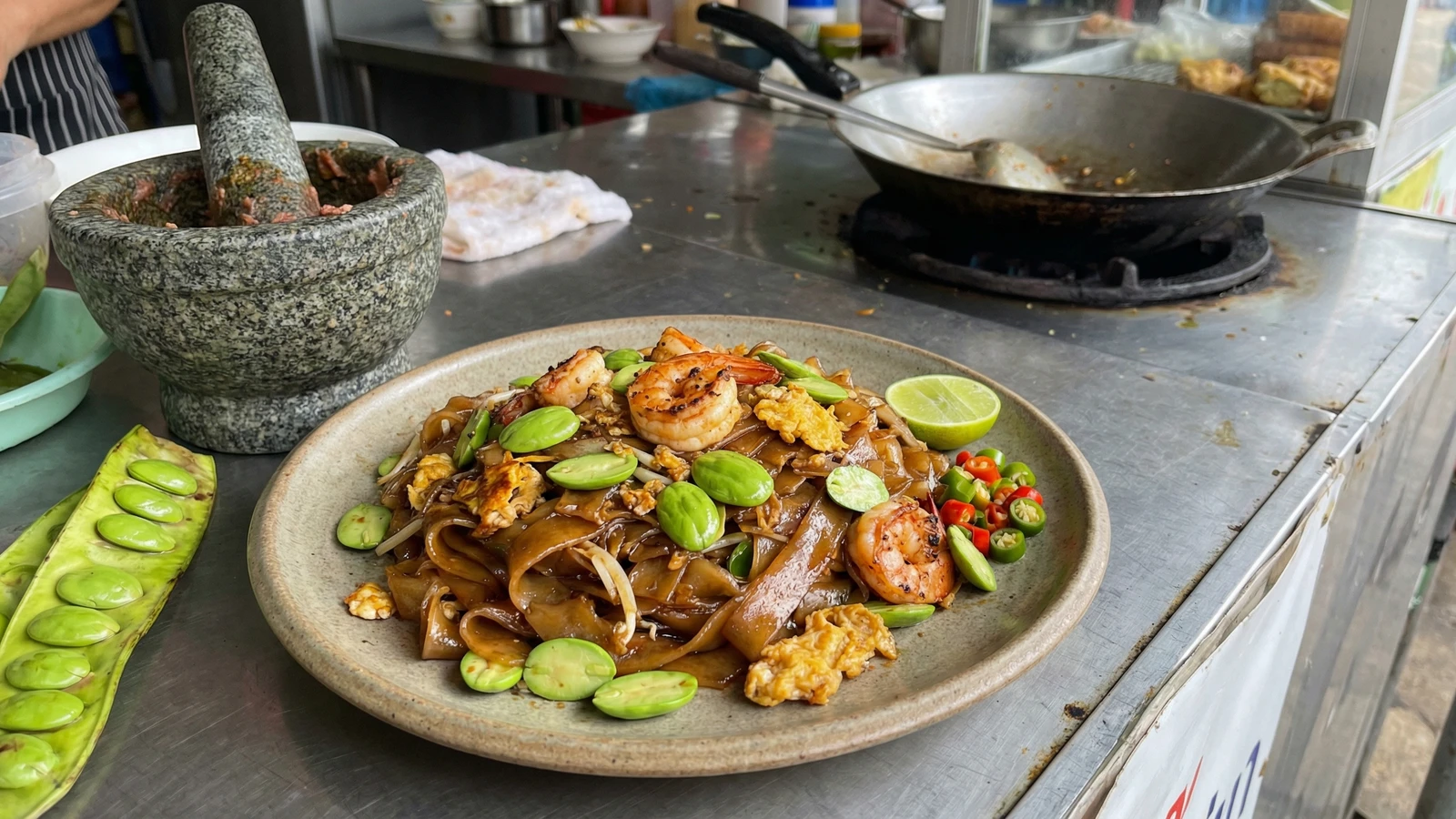 Stink Bean Noodle Stir-Fry (Kuay Tiew Pad Sataw)