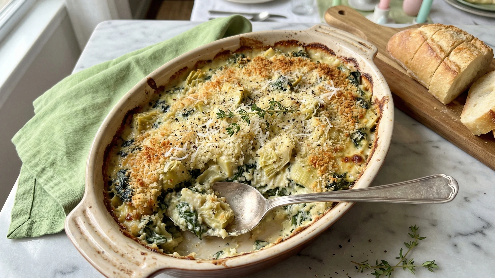Spinach Artichoke Gratin