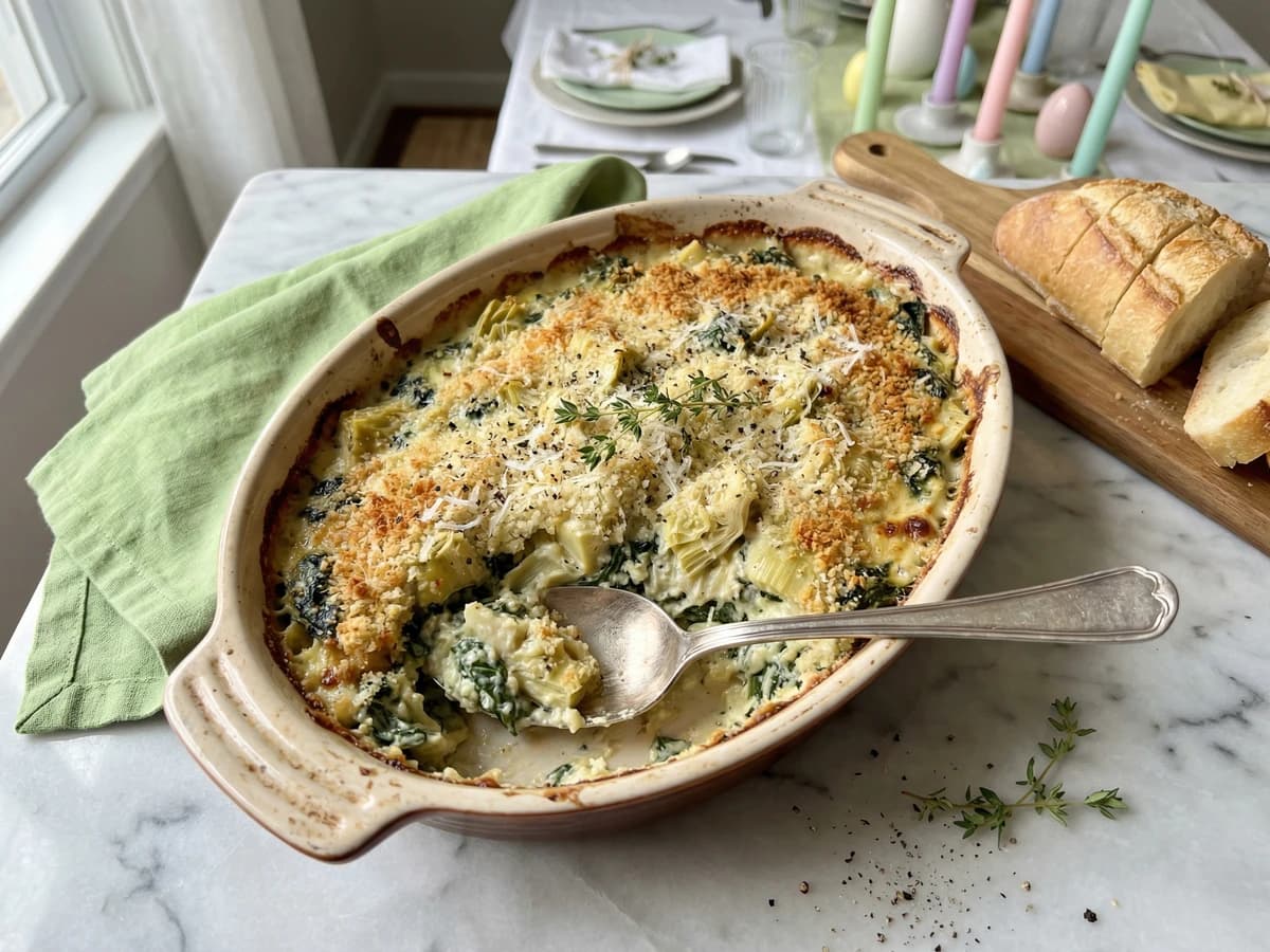 Spinach Artichoke Gratin - Chef Dean