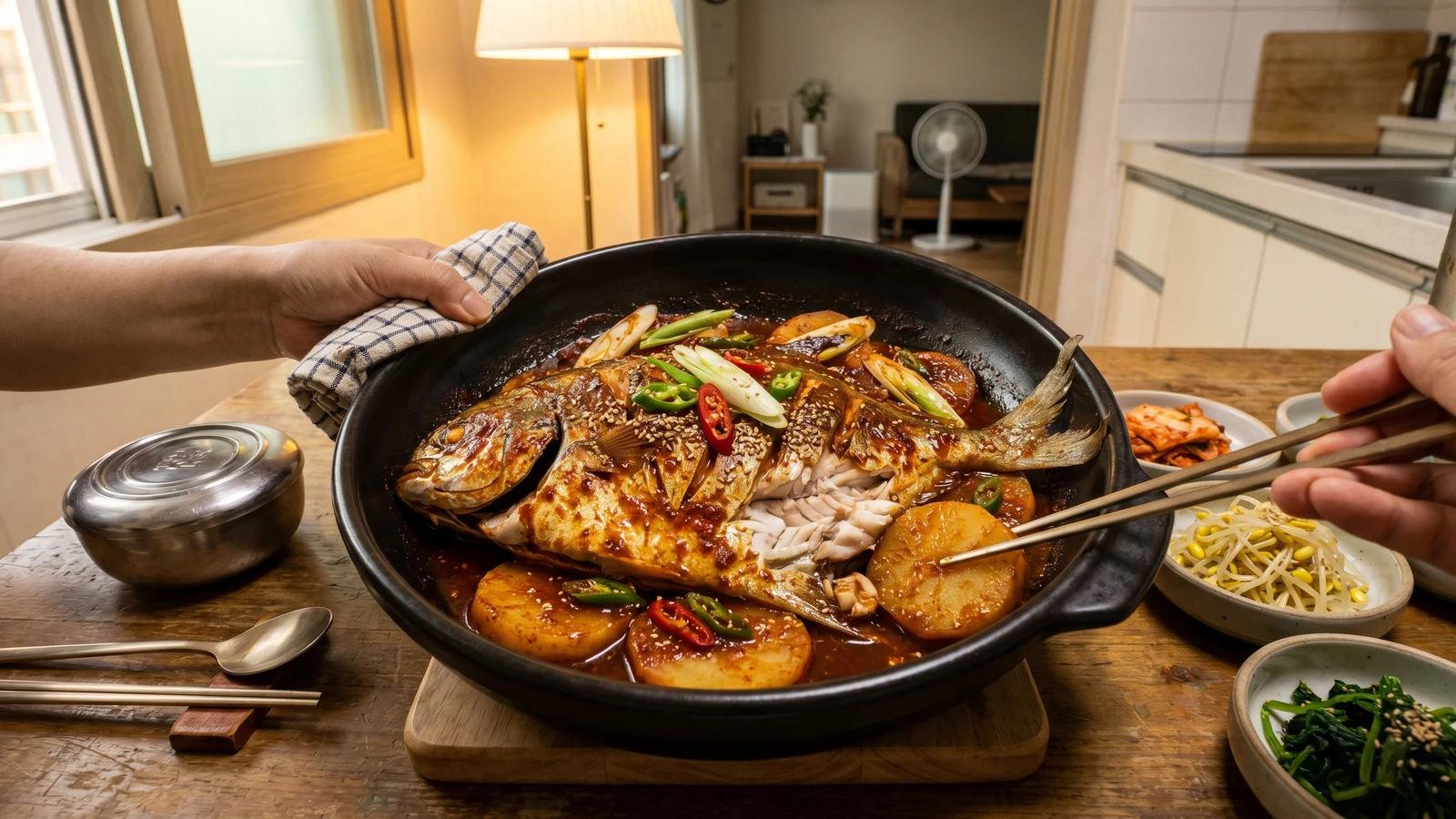 Byeongeo-jorim (병어조림, Braised Silver Pomfret)
