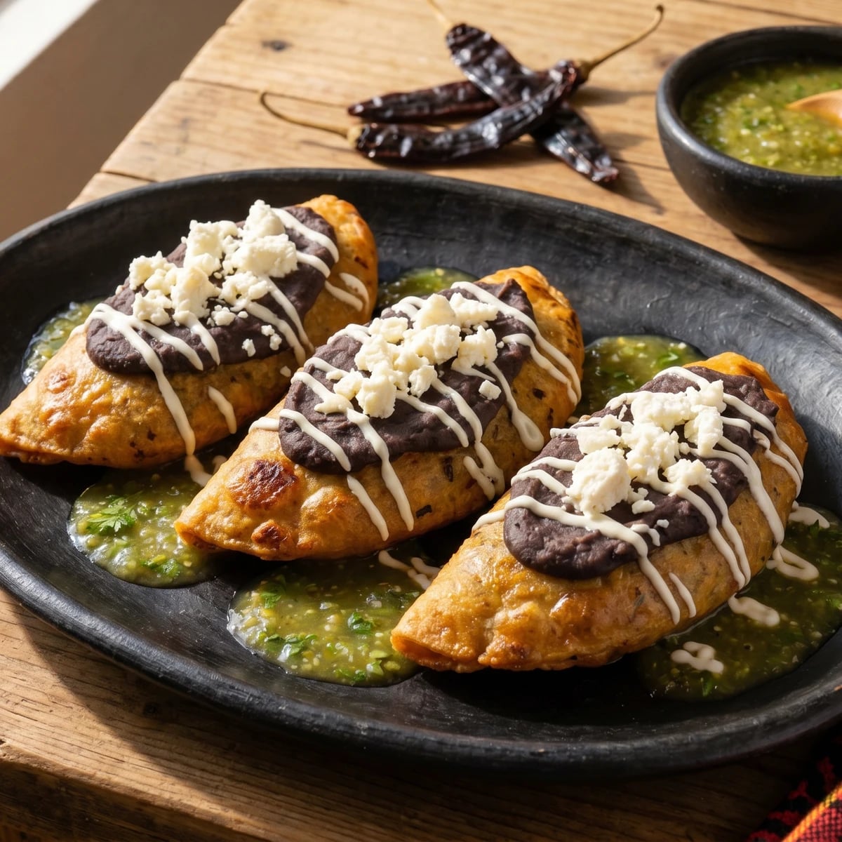 Molotes Oaxaqueños de Papa y Chorizo