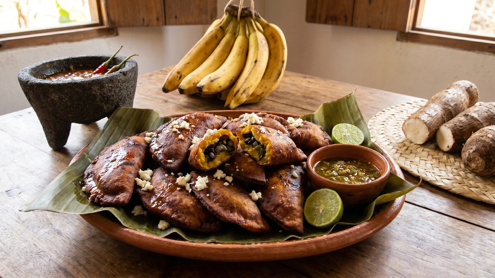 Empanadas de Plátano Rellenas Veracruzanas