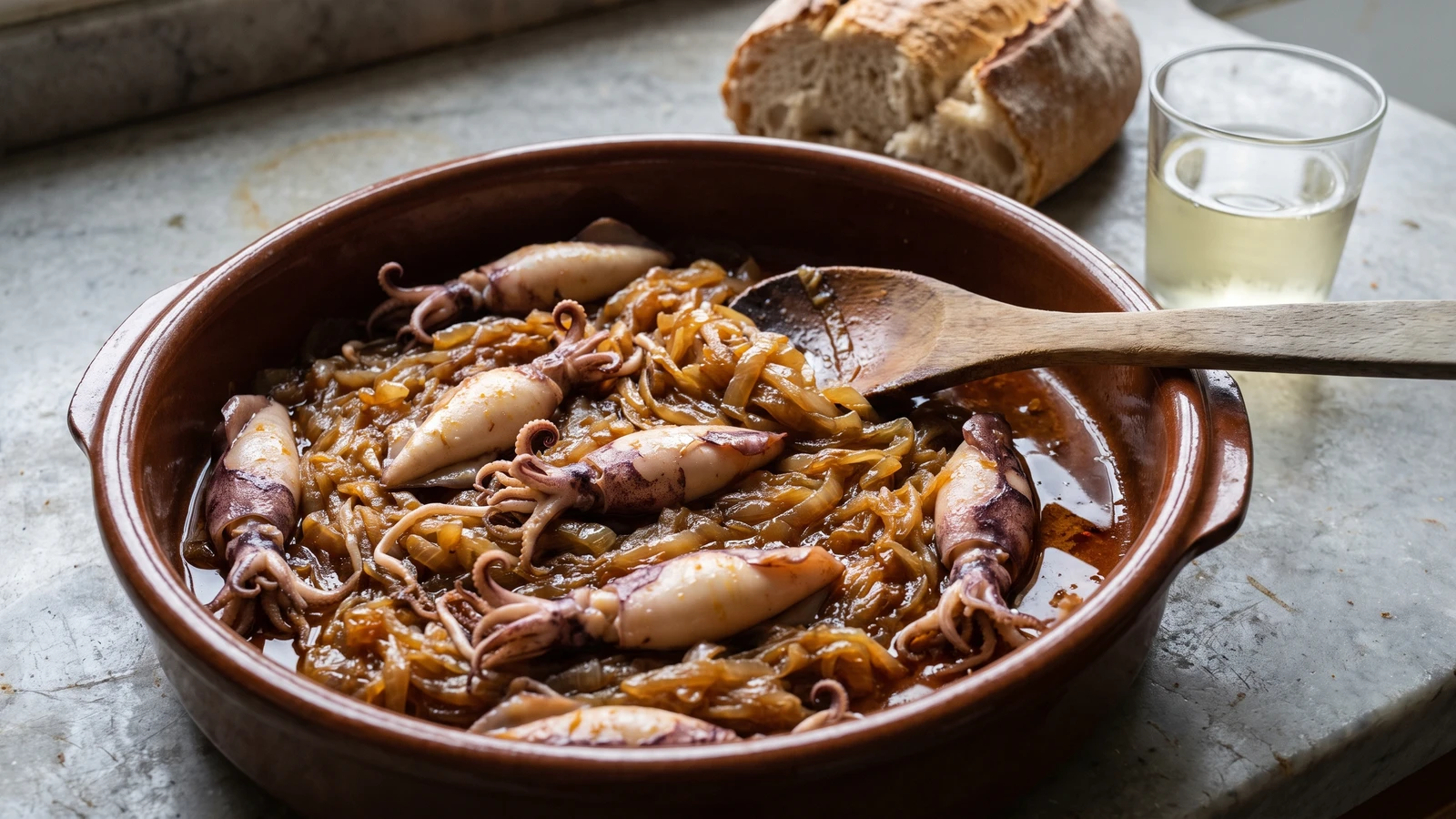 Chipirones Encebollados