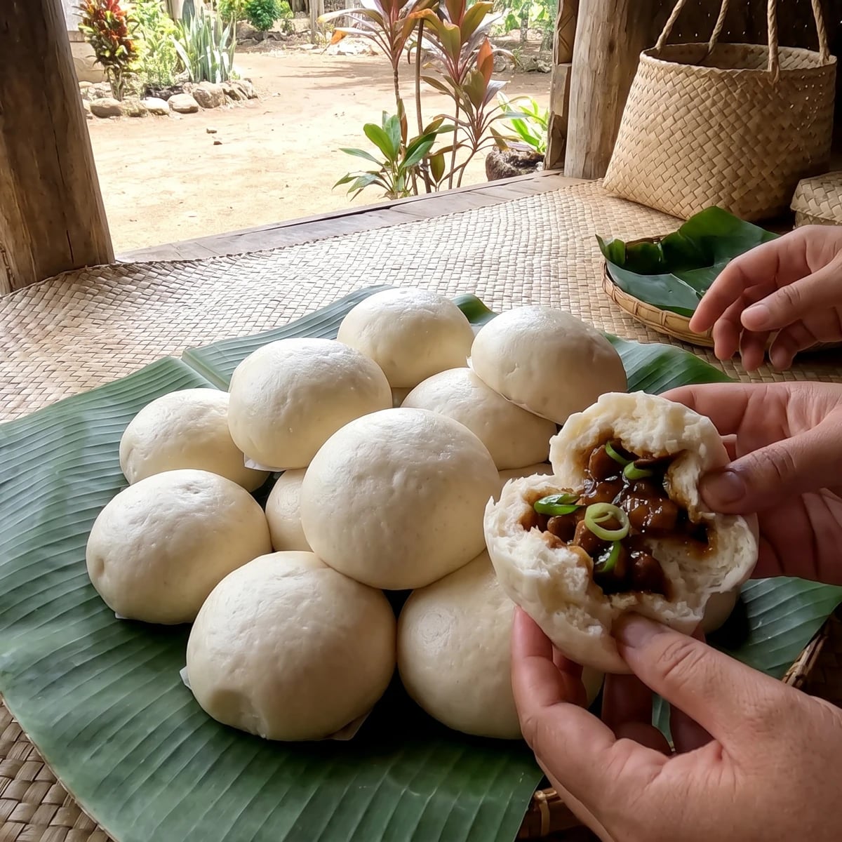 Keke Puaʻa (Sāmoan Steamed Pork Bun)