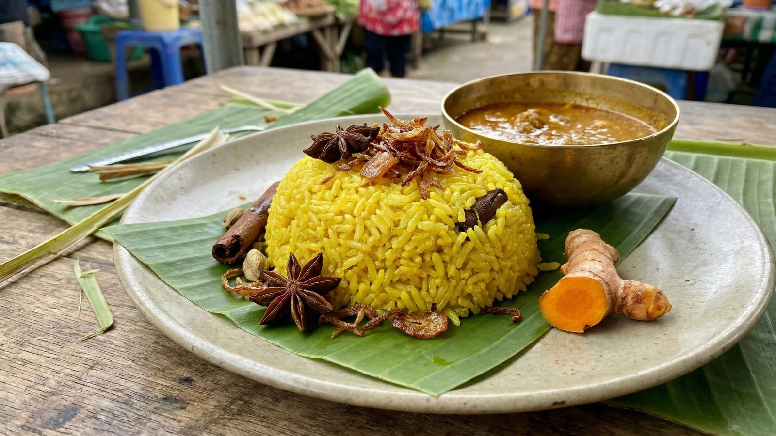 Southern Yellow Turmeric Rice (Khao Kunyit)
