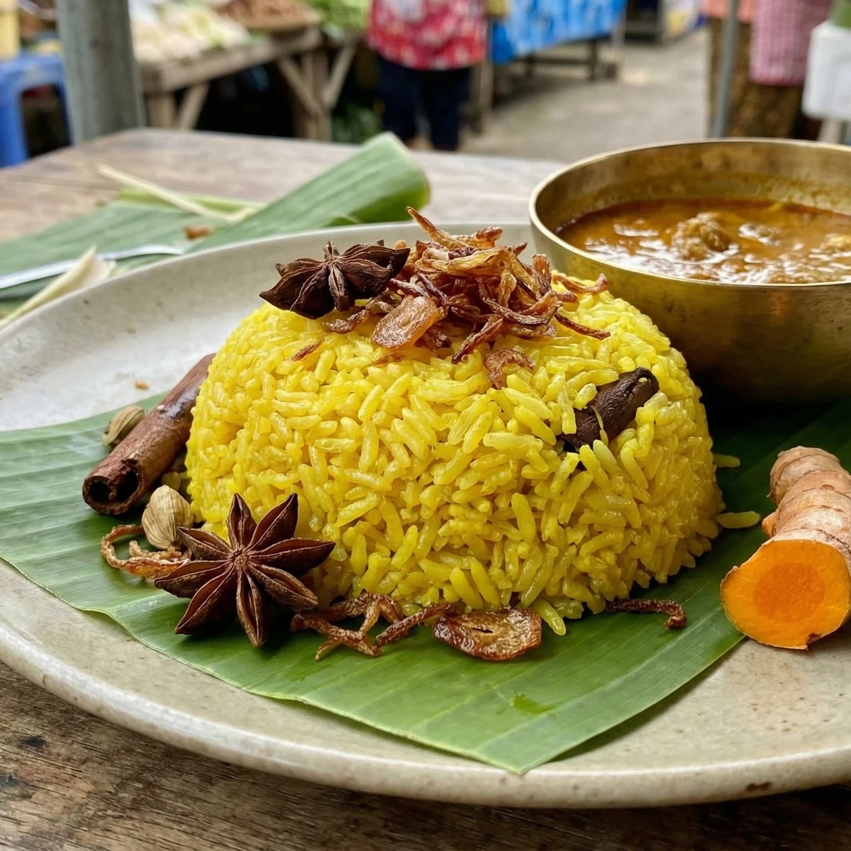 Southern Yellow Turmeric Rice (Khao Kunyit)