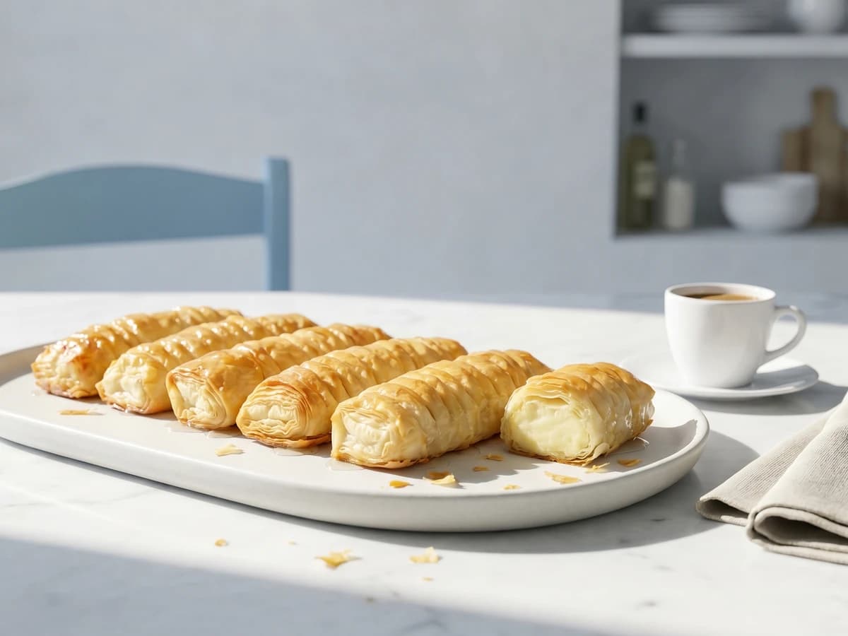 Macedonian Custard Flogeres (Φλογέρες με Κρέμα) - Chef Dimitra