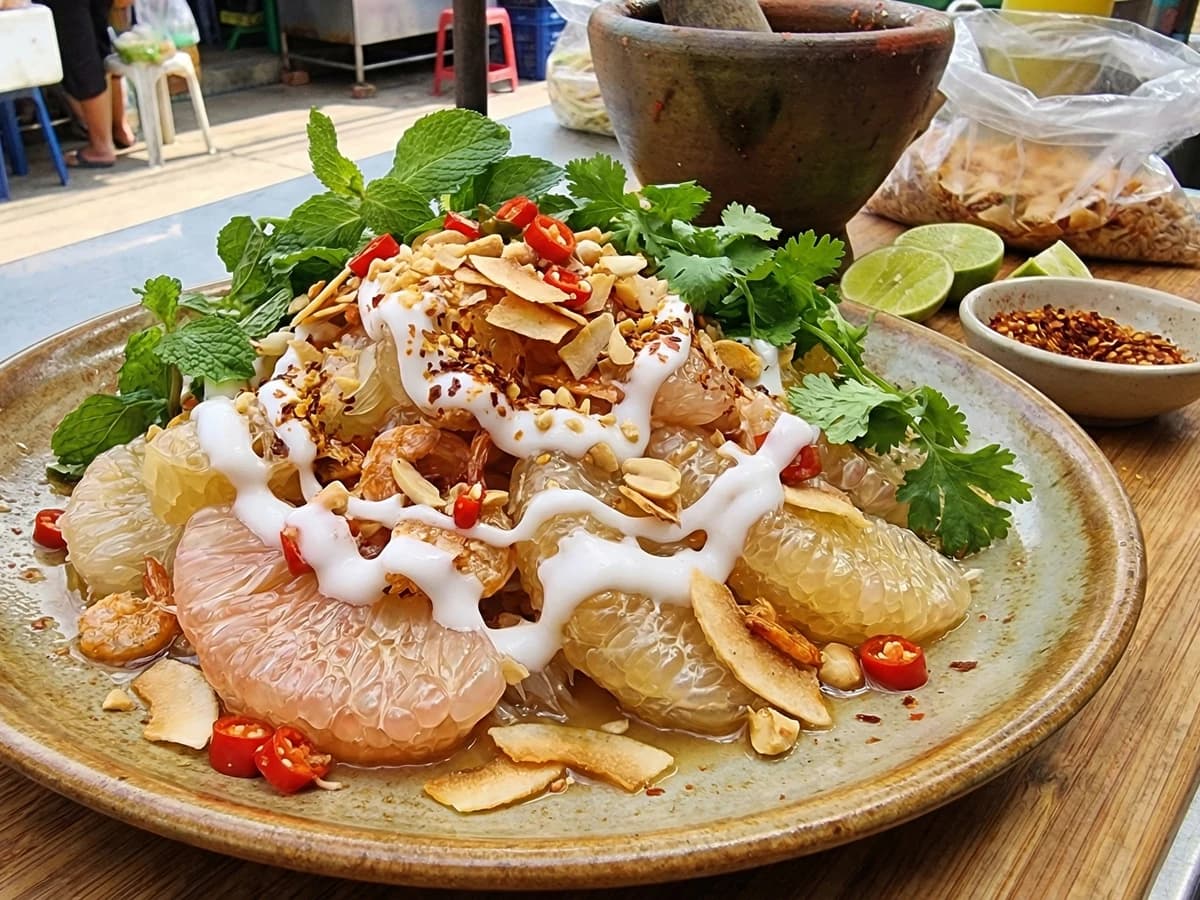 Pomelo Salad (Yam Som Oh) - Chef Fai