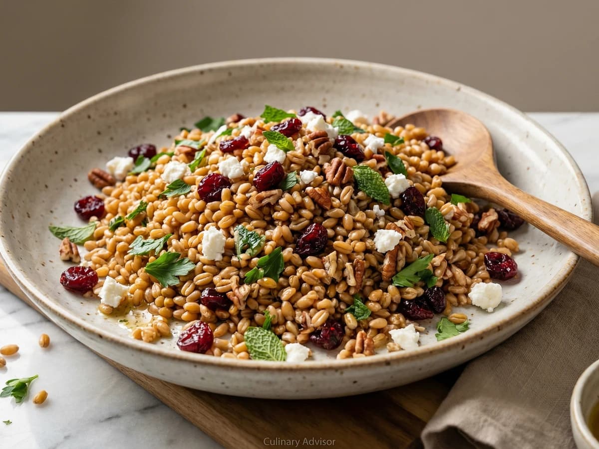 Wheat Berry Salad with Dried Cherries - Chef Dean