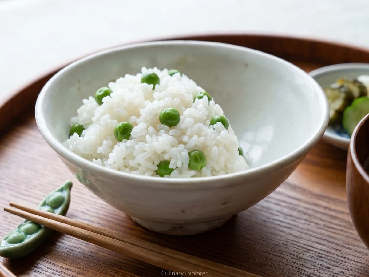Spring Green Pea Rice (豆ご飯, Mame Gohan) - Chef Takumi