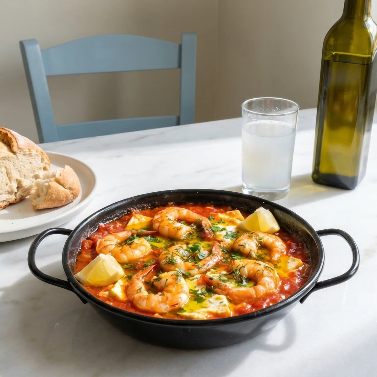 Thessaloniki Harbour Garides Saganaki (Γαρίδες Σαγανάκι)
