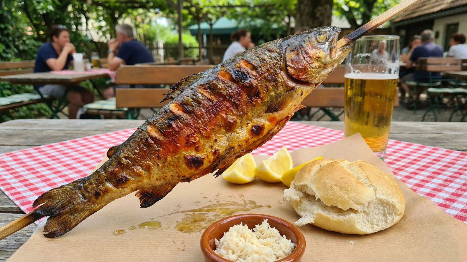 Steckerlfisch (Grilled Fish on a Stick)