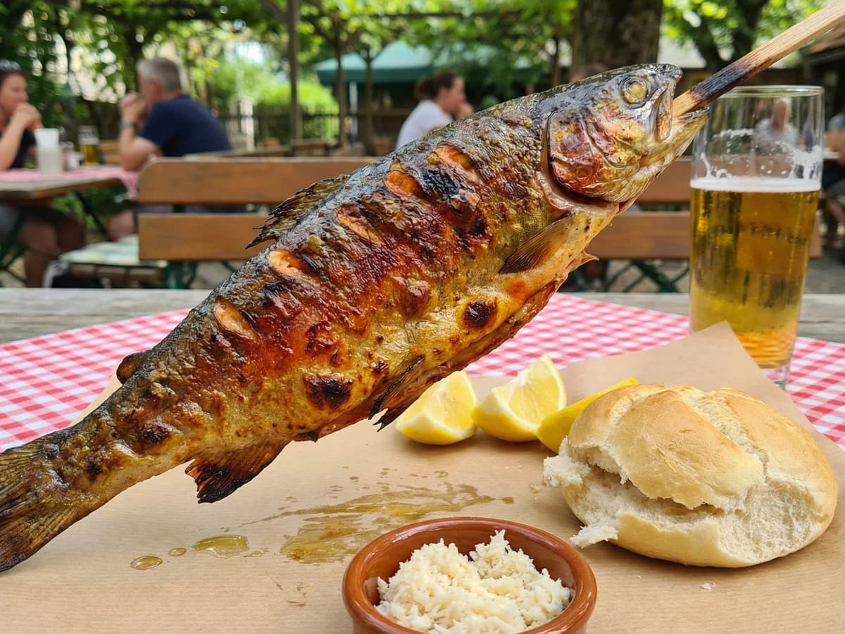 Steckerlfisch (Grilled Fish on a Stick) - Chef Elsa