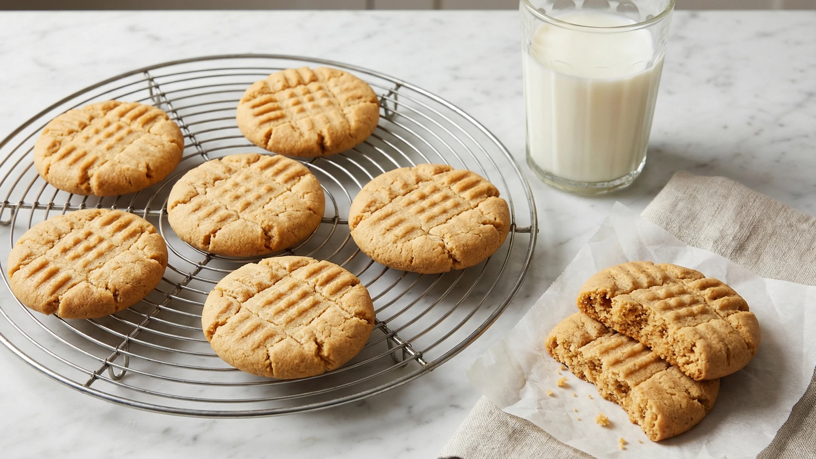 Classic Peanut Butter Crosshatch Cookies
