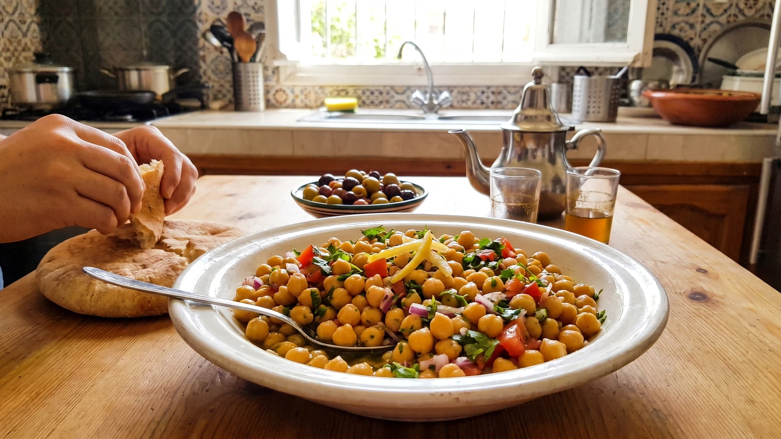 Salade de Pois Chiches à la Chermoula