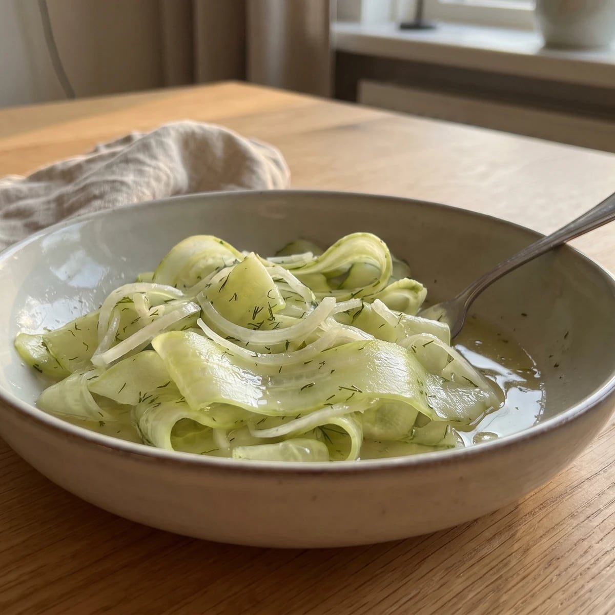 Ouderwetse Komkommersalade