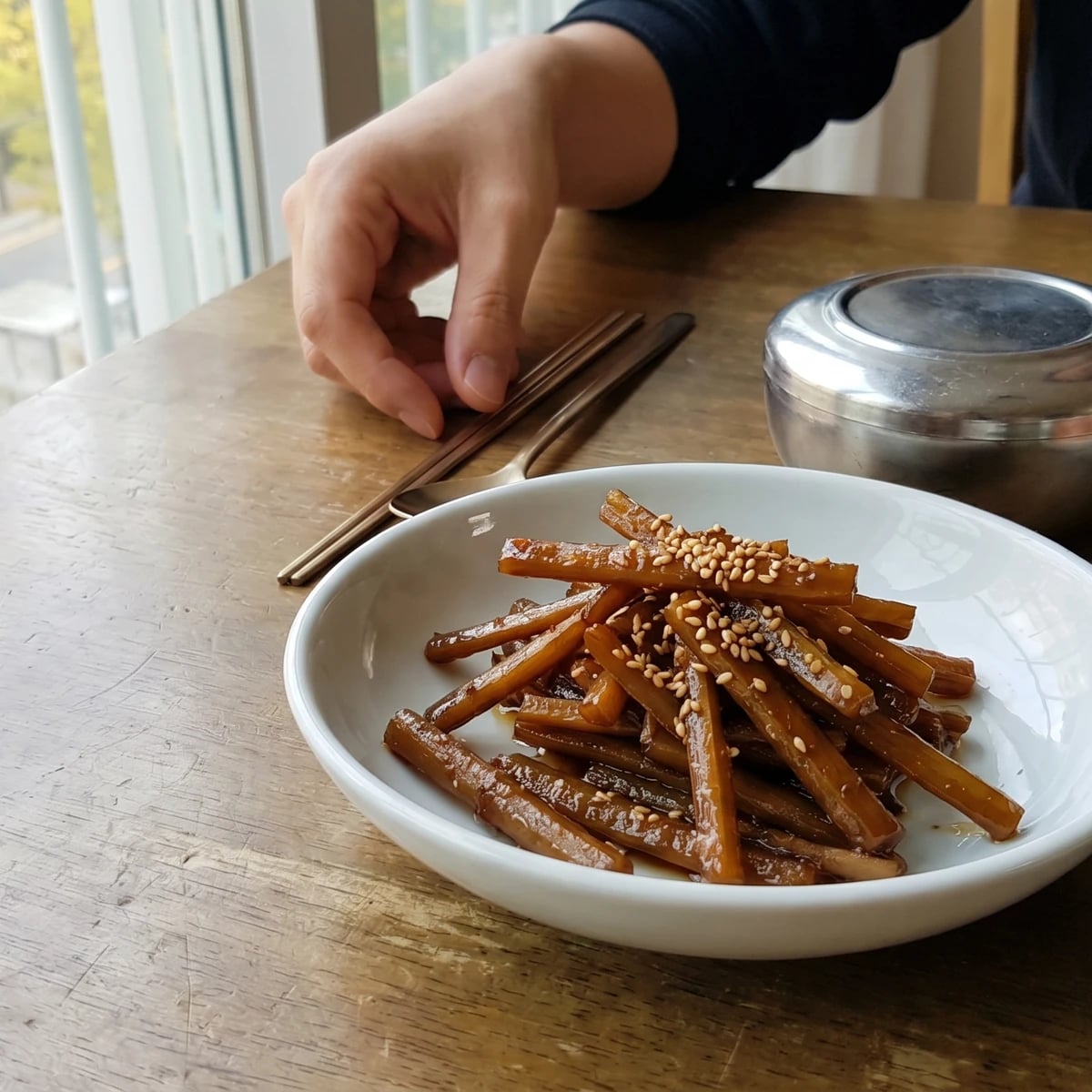 Ueong-jorim (Soy-Braised Burdock)