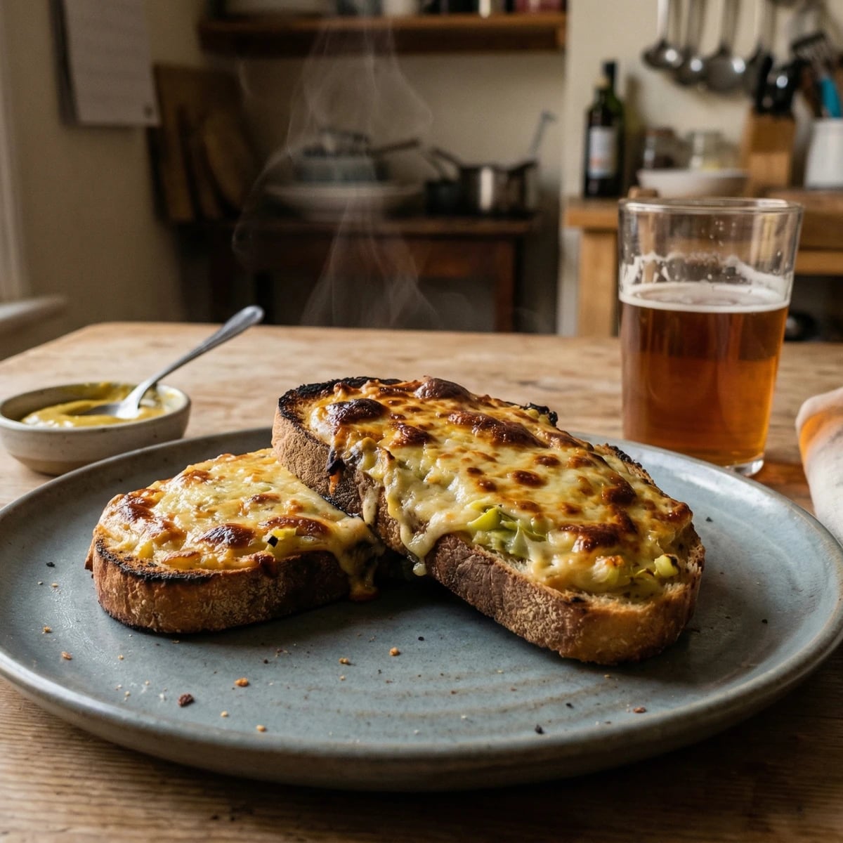 Leek and Caerphilly Rarebit