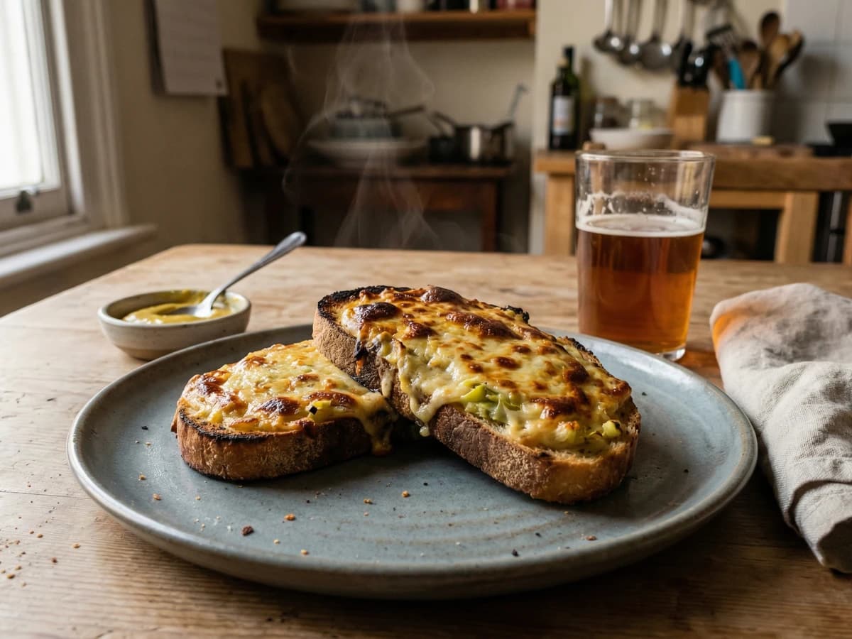 Leek and Caerphilly Rarebit - Chef Thomas