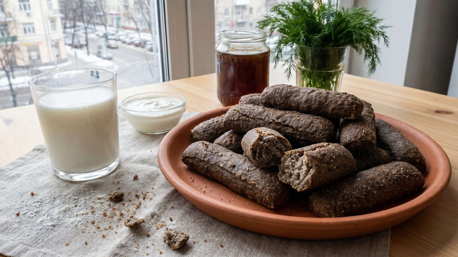 Stovptsi (стовпці, Poltava Buckwheat Bread)