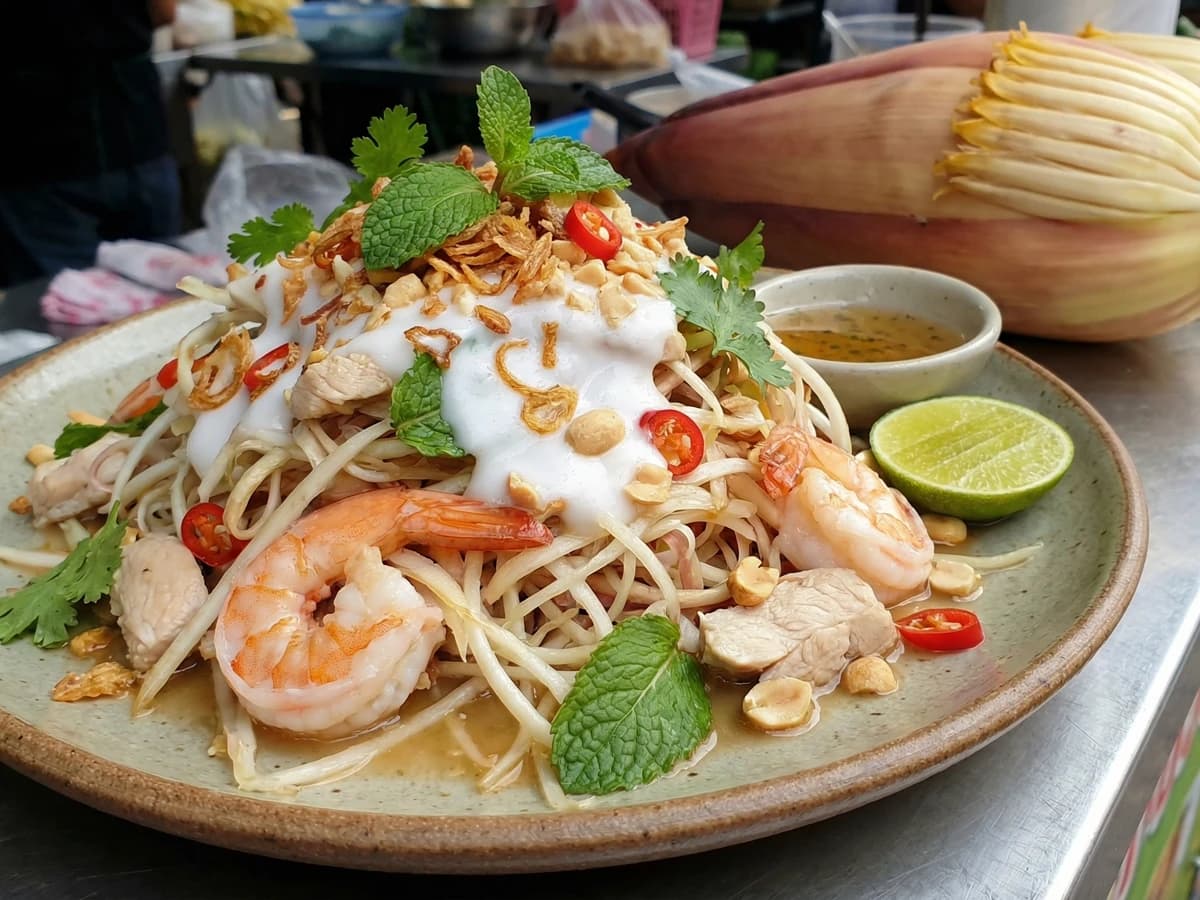 Banana Blossom Salad (Yam Hua Plee) - Chef Fai