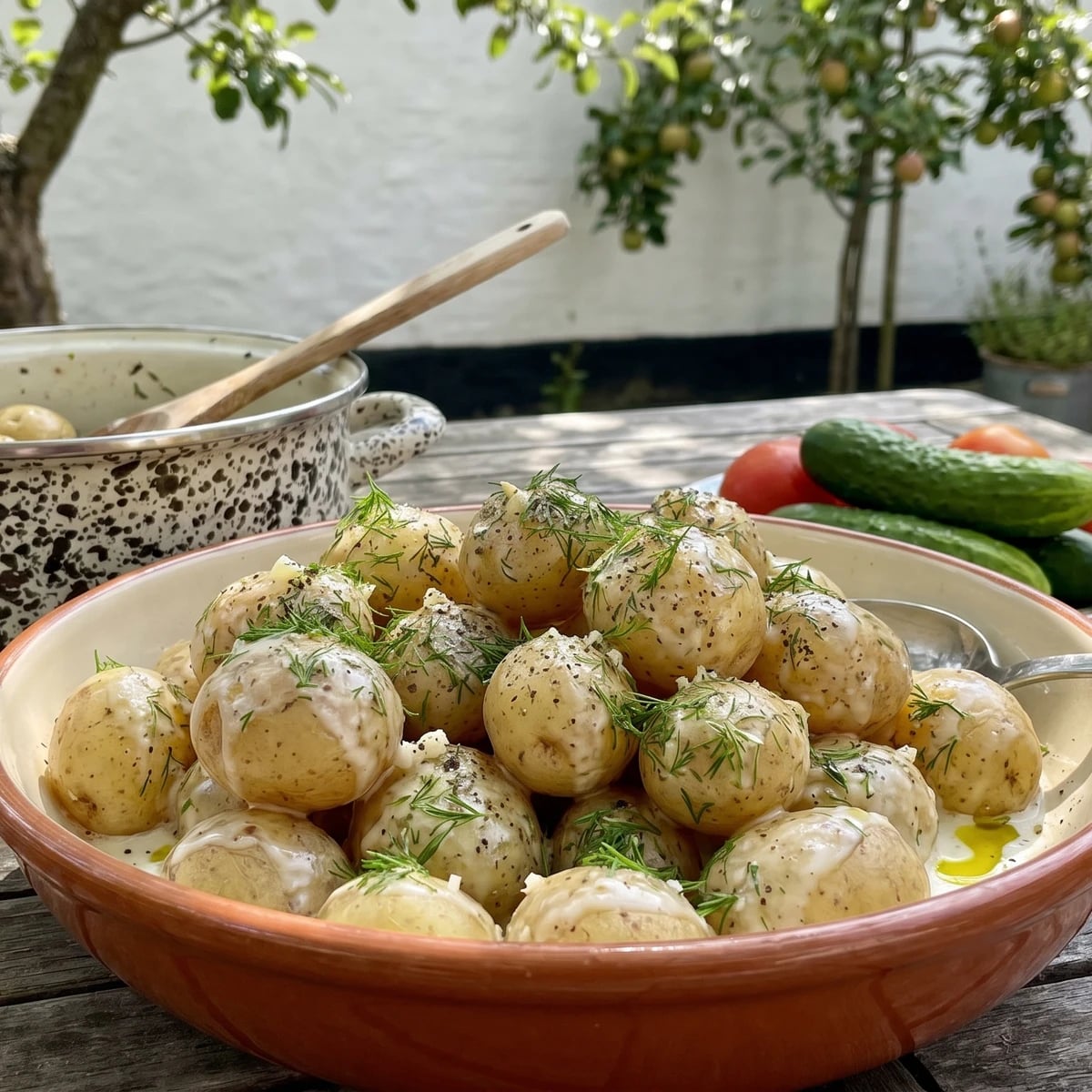 Moloda Kartoplia v Smetani (молода картопля в сметані, new potatoes in smetana)