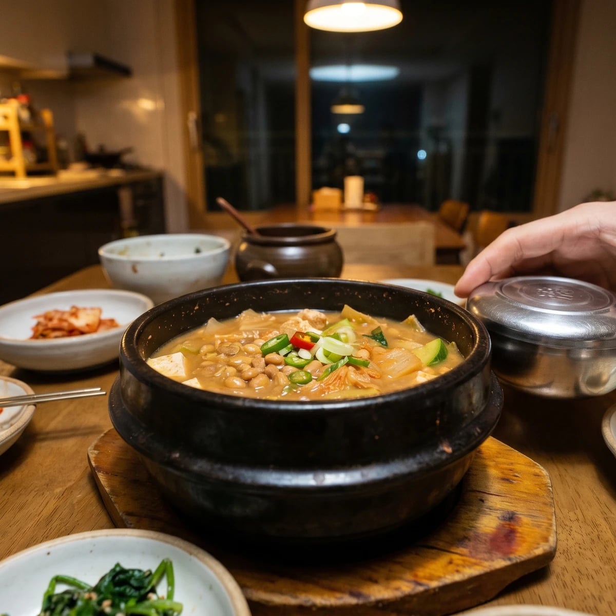 Cheonggukjang-jjigae (청국장찌개, Fast-Fermented Soybean Stew)