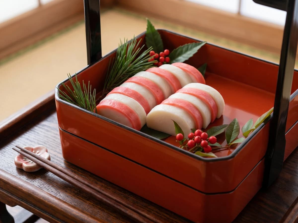 Kōhaku Kamaboko (紅白かまぼこ, red-and-white fish cake) - Chef Takumi
