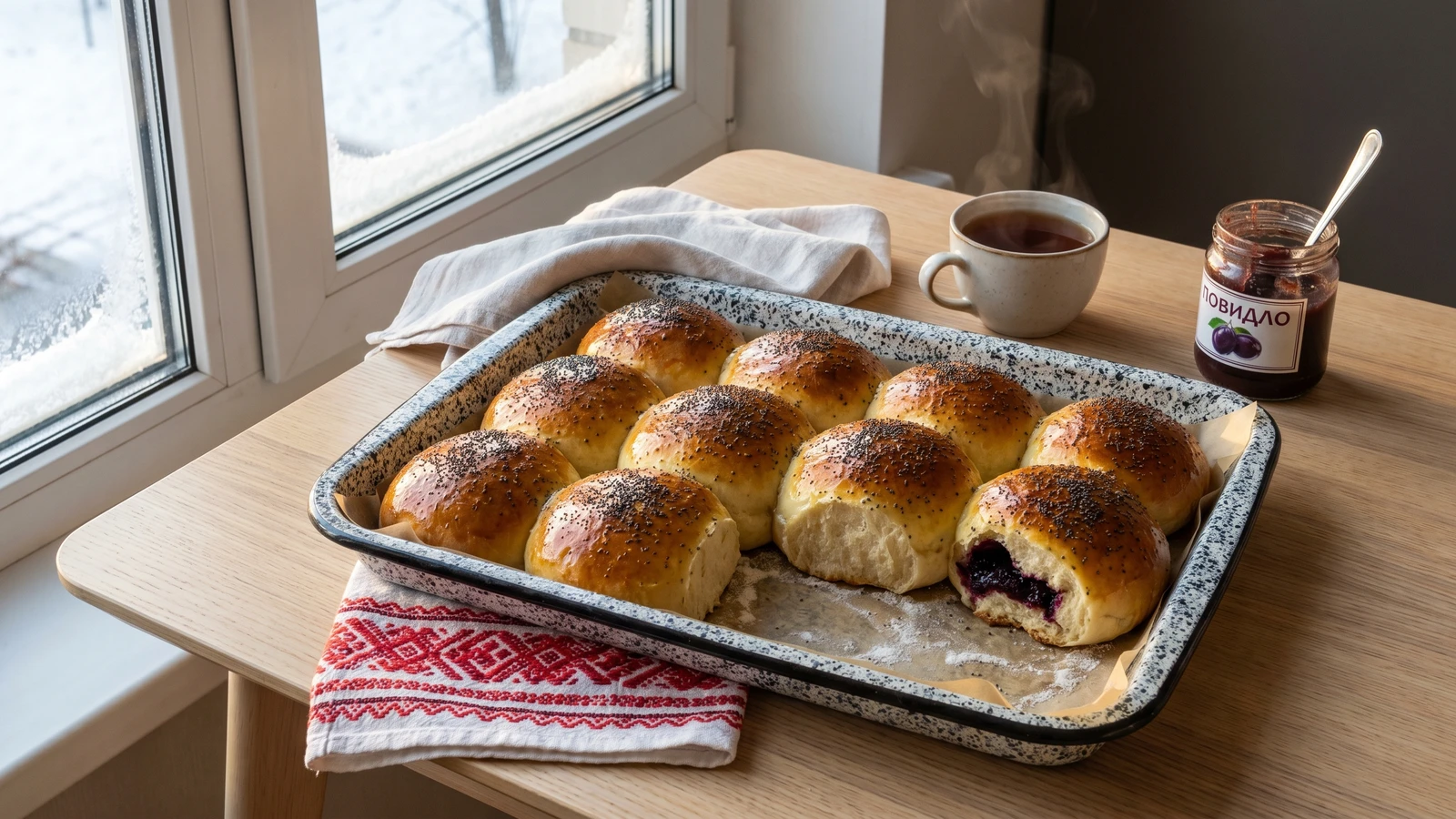 Bulochky (булочки, sweet milk buns)