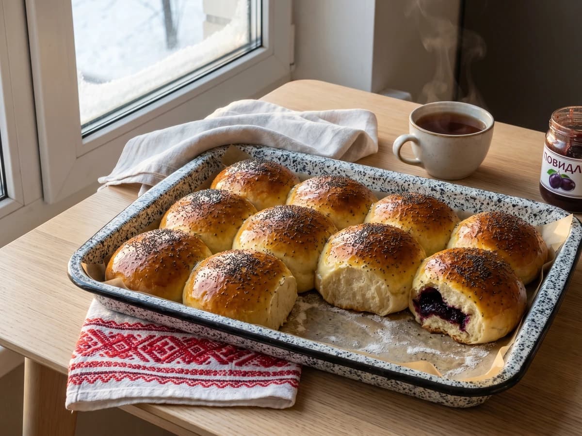Bulochky (булочки, sweet milk buns)