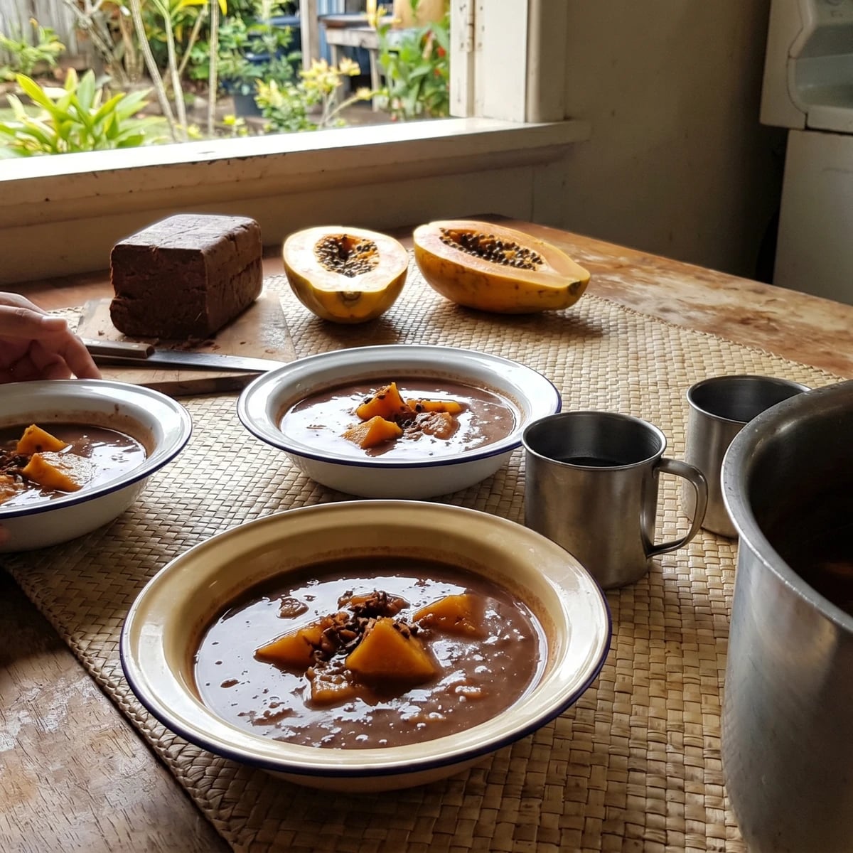 Koko Esi (Sāmoan Cacao-Papaya Soup)