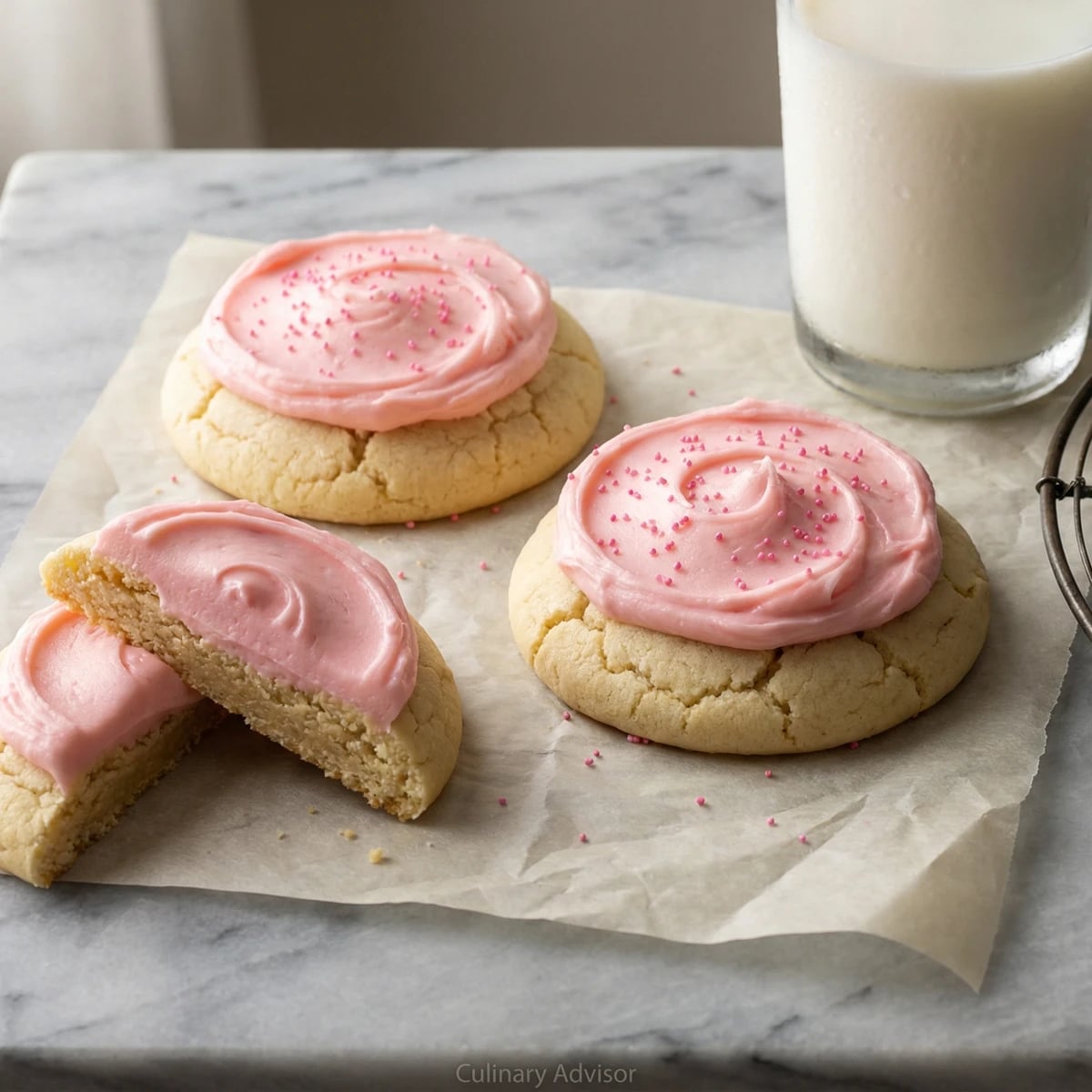 Crumbl-Style Pink Sugar Cookies