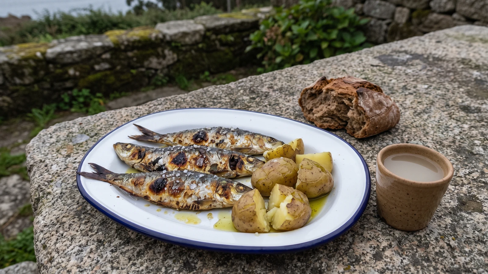 Sardinas Asadas con Cachelos