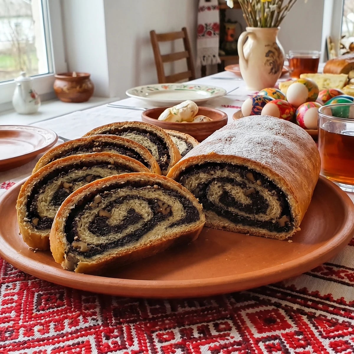 Makivnyk (маківник, poppy seed roll)