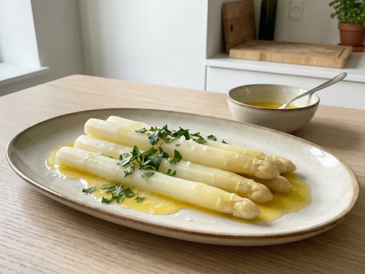 Dampede Asparges med Smeltet Smør - Chef Freja