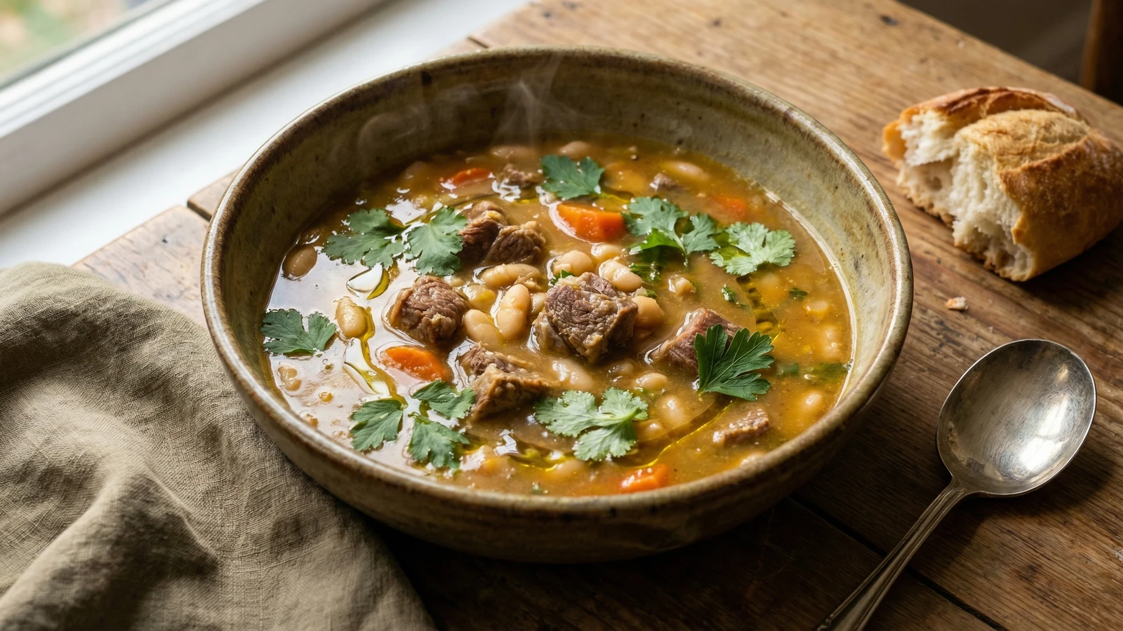 Lamb and White Bean Stew with Preserved Lemon